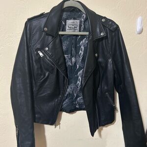 Levi's Black Leather Biker Jacket